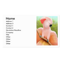 Tarjeta moluqueña del perfil del Cockatoo Plantilla De Tarjeta De Visita