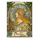 Tarjeta: Mucha - zodiaco - penacho del La