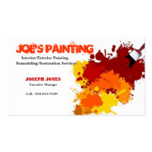 Tarjeta-Muestra II del negocio de la pintura Tarjetas De Visita