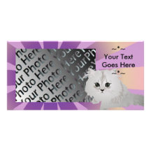 Tarjeta mullida de la foto del gatito tarjetas con fotos personalizadas