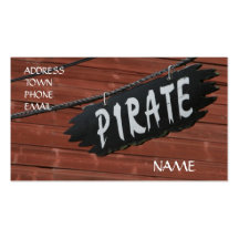 Tarjeta Negocio-Personal del pirata Plantillas De Tarjeta De Negocio