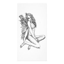 tarjeta negra de la foto del faery 1 de la tinta tarjeta fotografica  