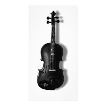 tarjeta negra de la foto del violín tarjeta fotografica  