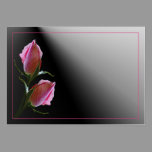 Tarjeta negra doble del perfil de Rose tarjetas de negocio