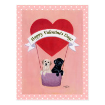 Tarjeta negra y amarilla del el día de San Valentí Tarjeta Postal