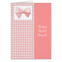 Tarjeta nupcial de la ducha del arco rosado