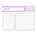 Tarjeta nupcial de la receta - púrpura postales