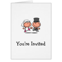 Tarjeta nupcial del dibujo animado de la invitació