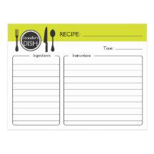 Tarjeta nupcial personalizada de la receta de la d tarjetas postales