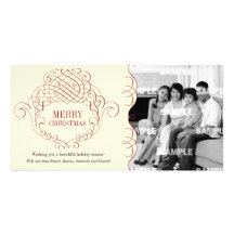 Tarjeta ornamental afiligranada de la foto del día tarjeta fotográfica personalizada