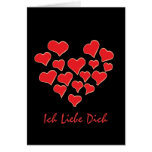 tarjeta oscura del día de San Valentín de Ich Lieb