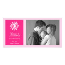 Tarjeta pacífica de la foto del navidad del copo d tarjetas fotograficas personalizadas