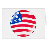 Tarjeta patriótica de la bandera americana - perso