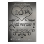 Tarjeta perforada del aniversario de boda de la mi