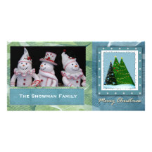 Tarjeta personalizada árbol de navidad de la foto 