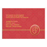 Tarjeta plana del estilo indio de la recepción invitación personalizada