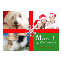 Tarjeta plana personalizada del navidad múltiple d invitaciones personales 