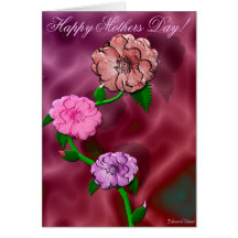 Tarjeta preciosa del día de madres del capullo de 