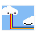 Tarjeta Puking del arco iris de la nube Postales