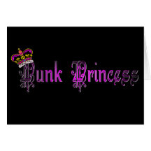 Tarjeta punky de la princesa nota