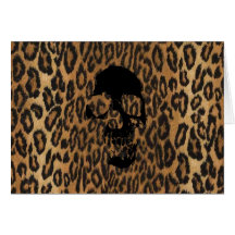 Tarjeta punky del leopardo