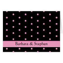 Tarjeta: Puntos negros de w/Pink