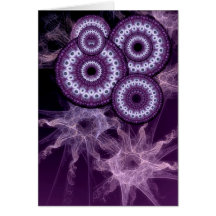 Tarjeta púrpura de la fantasía del fractal
