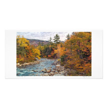 Tarjeta rápida de la foto del otoño del río tarjeta fotografica  
