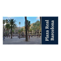 Tarjeta real de la foto de la plaza tarjetas fotográficas 