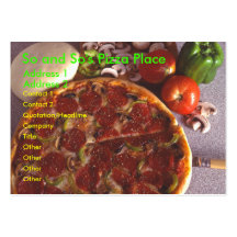 Tarjeta rechoncha de la pizza tarjetas de visita