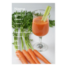 tarjeta rechoncha del carrotjuice plantillas de tarjetas personales