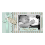 Tarjeta recién nacida de la foto tarjetas fotográficas personalizadas