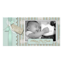 Tarjeta recién nacida de la foto tarjetas fotográficas personalizadas