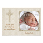 Tarjeta religiosa de la foto de la crema Lace2 Invitación Personalizada
