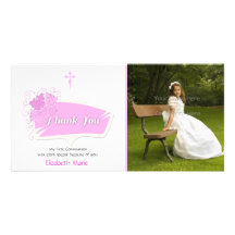 Tarjeta religiosa de la foto de las mariposas rosa tarjeta con foto personalizada