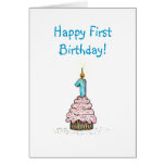 Tarjeta religiosa del primer cumpleaños