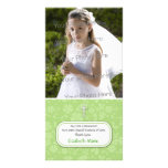 Tarjeta religiosa floral verde de la foto tarjeta personal