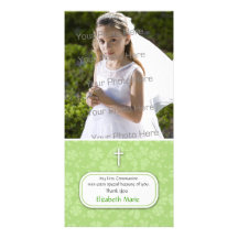 Tarjeta religiosa floral verde de la foto tarjeta personal