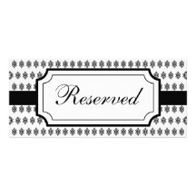 Tarjeta reservada elegante del asiento tarjetas publicitarias