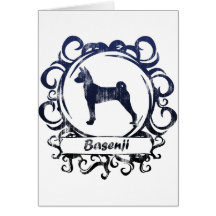 Tarjeta resistida con clase de Basenji