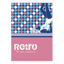 Tarjeta retra de BusinessVintage del maquillaje de Tarjeta De Visita
