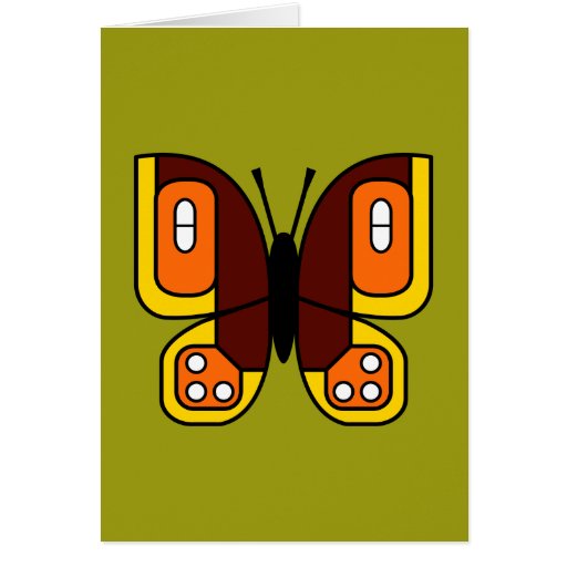 tarjeta retra de la mariposa 02