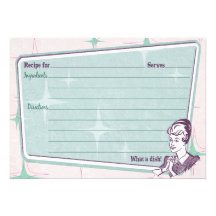Tarjeta retra de la receta del peinado de la colme comunicados
