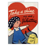 Tarjeta retra de la tarjeta del día de San Valentí