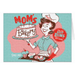 Tarjeta retra del día de madre de la panadería de 