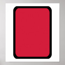 Tarjeta roja del árbitro poster