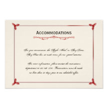 Tarjeta roja del parte movible del boda del muérda anuncio personalizado