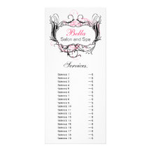 tarjeta rosada, blanco y negro elegante del estant lonas personalizadas