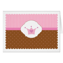 tarjeta rosada de la corona de la princesa