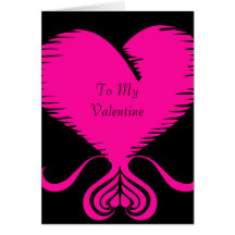 Tarjeta rosada de la tarjeta del día de San Valent